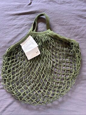 IKEA Olive Green Knit Mesh Market Tote